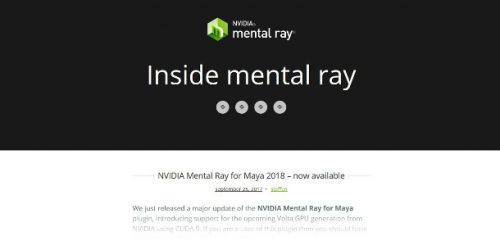 nvidia mental ray maya 2017